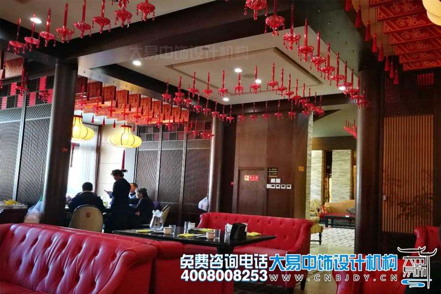 大廳散座現代中式風(fēng)格設計