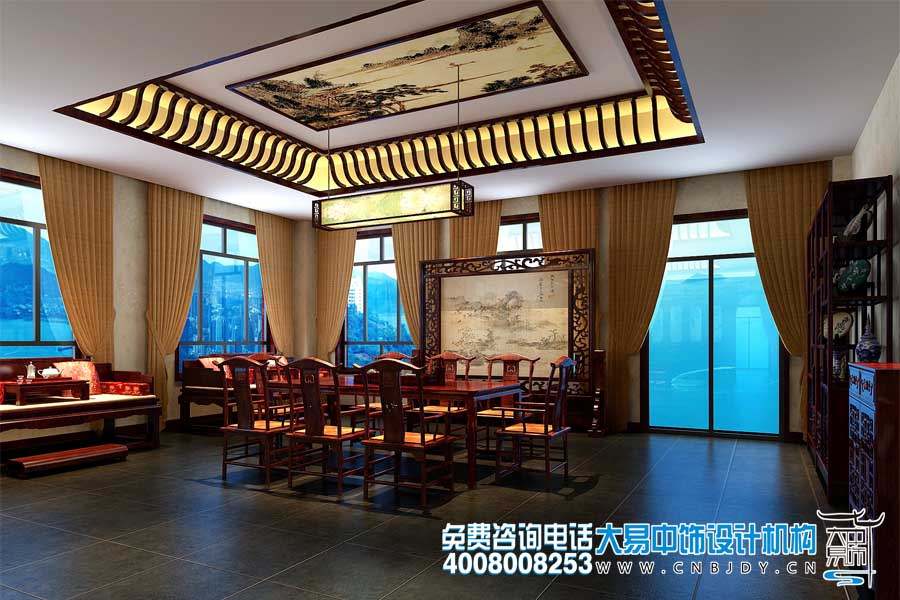 中式茶樓設計裝修效果圖