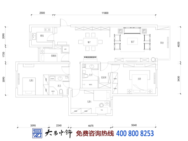 小戶(hù)型新中式住宅設計 大氣視覺(jué)中式裝修效果