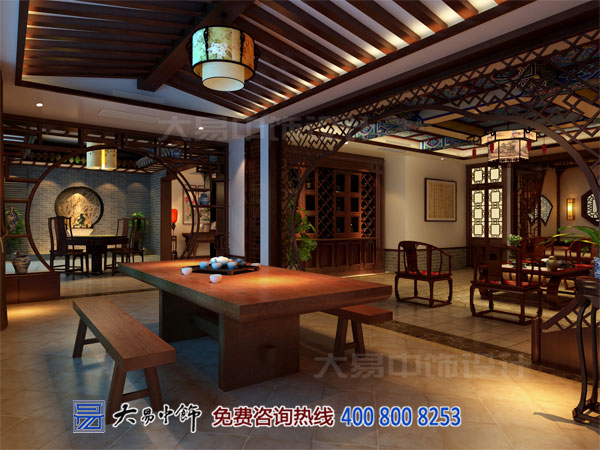 茶會(huì )所中式設計裝修 休閑去處將繁華遺忘