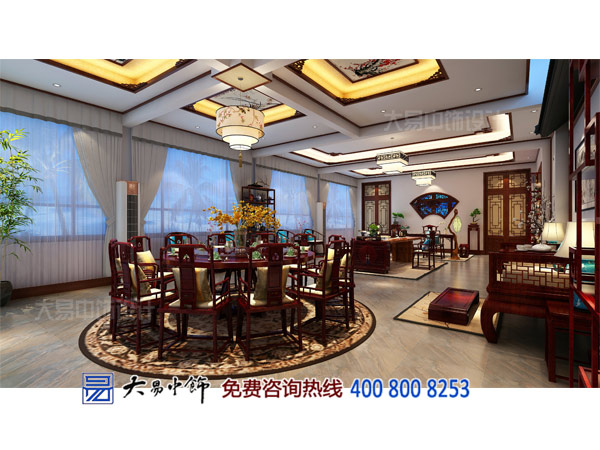 北京懷柔畫(huà)友會(huì )館中式裝修 雁棲湖畔的清雅名居
