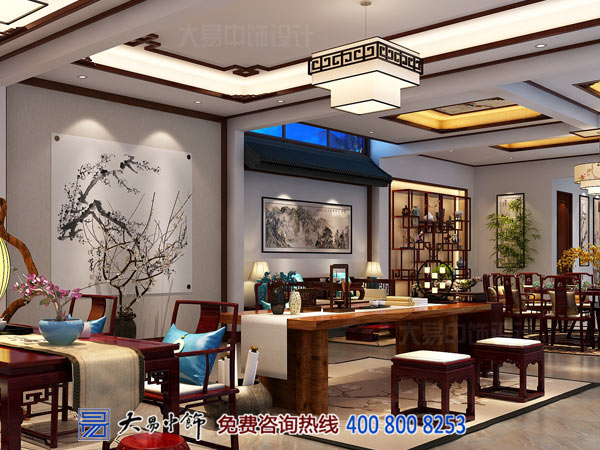 北京懷柔畫(huà)友會(huì )館中式裝修 雁棲湖畔的清雅名居