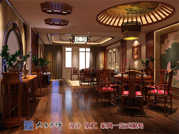 遼寧盤(pán)錦220平米別墅設計，感受中式別墅裝修的氣息