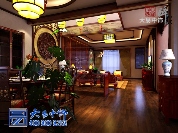 西安550平米別墅中式裝修 開(kāi)啟復古典雅精致生活
