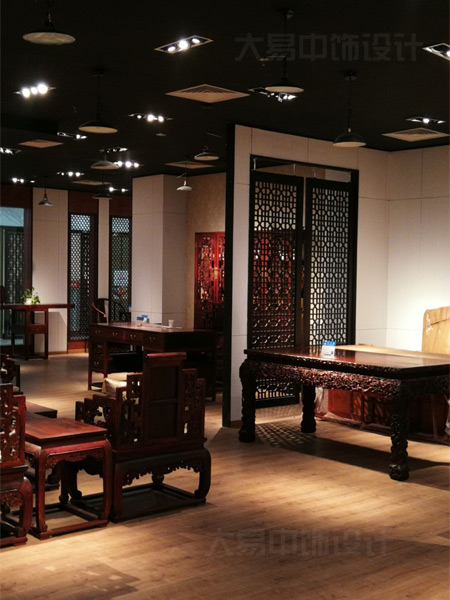 北京中式風(fēng)格紅木家具展廳裝修設計高貴大氣